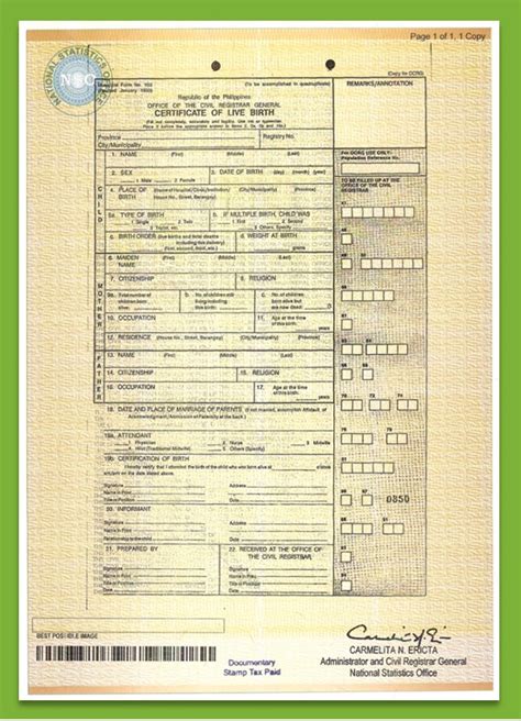 nso pampanga|Birth Certificate .